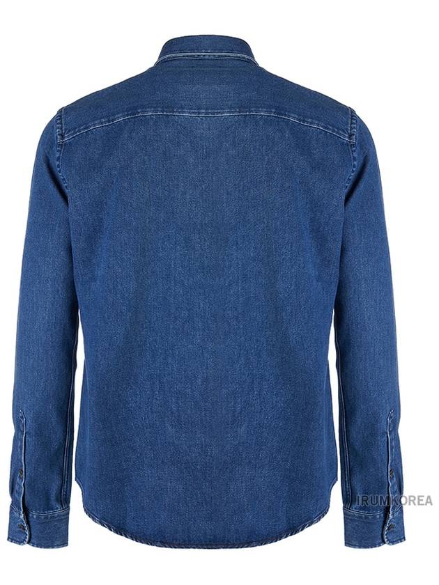 De Coeur Embroidered Denim Long Sleeve Shirt Blue - AMI - BALAAN 4