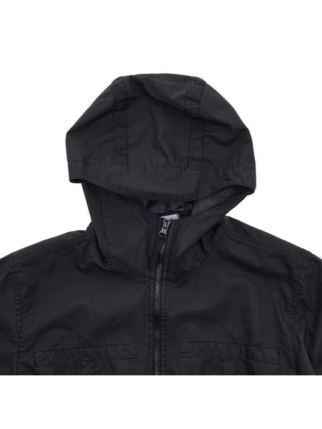 Men's Aggressive Gomato Zip Up Hoodie Black - STONE ISLAND - BALAAN 4