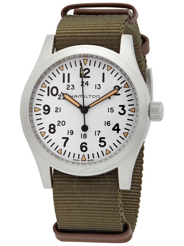 Khaki Field Mechanical 42mm Watch White - HAMILTON - BALAAN 2