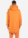 Wappen Layered Long Hooded Jacket Orange - STONE ISLAND - BALAAN 3