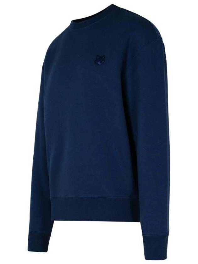 Bold Fox Head Cotton Sweatshirt Ink Blue - MAISON KITSUNE - BALAAN 3