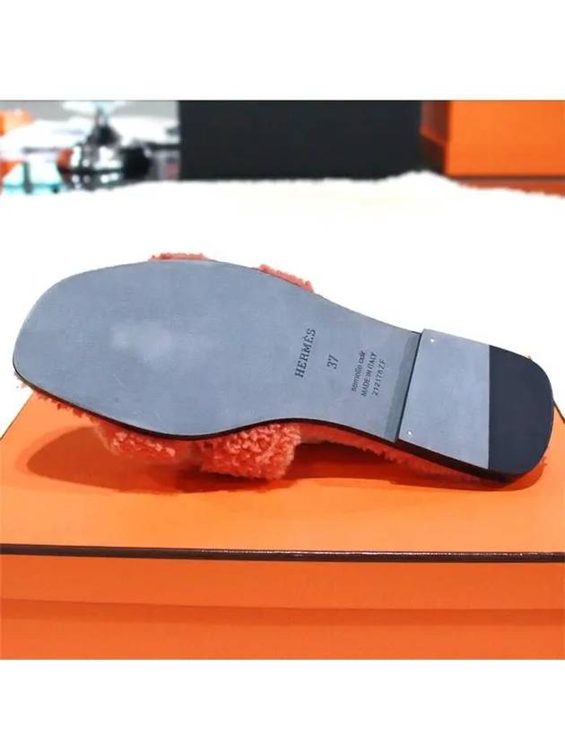 Oran Shearing Sandals Orange - HERMES - BALAAN 4