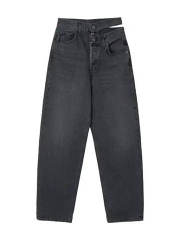 A Goldie Broken Waistband Denim Pants Black Jeans - AGOLDE - BALAAN 1