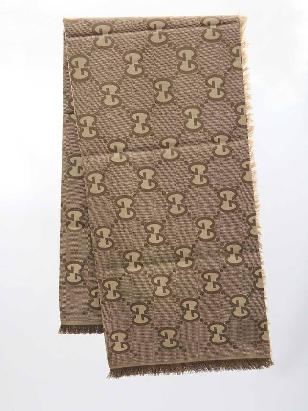 GG Scarf Beige Ebony - GUCCI - BALAAN 1