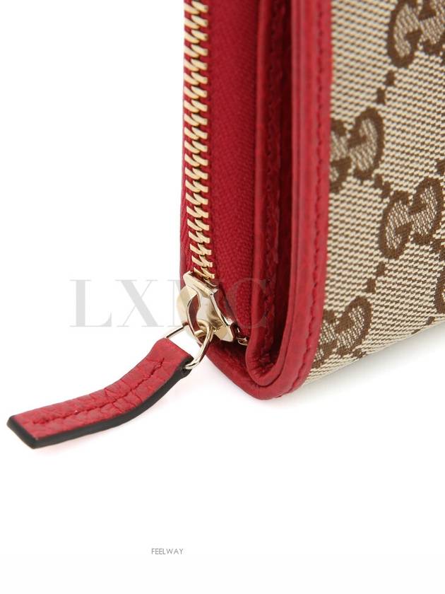 Supreme Red Zipper GG Canvas Half Wallet 346056 - GUCCI - BALAAN 6