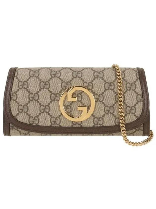 Women's Blondie Continental Ebony Supreme Chain Long Wallet Beige - GUCCI - BALAAN 2