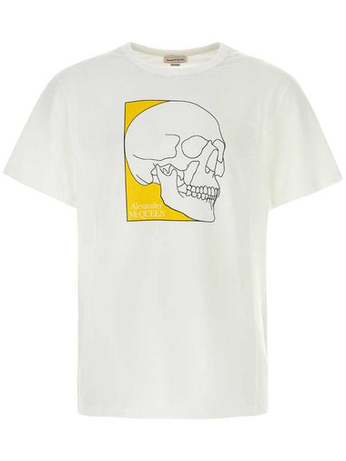 Skull Logo Print Short Sleeve T-Shirt White - ALEXANDER MCQUEEN - BALAAN 1