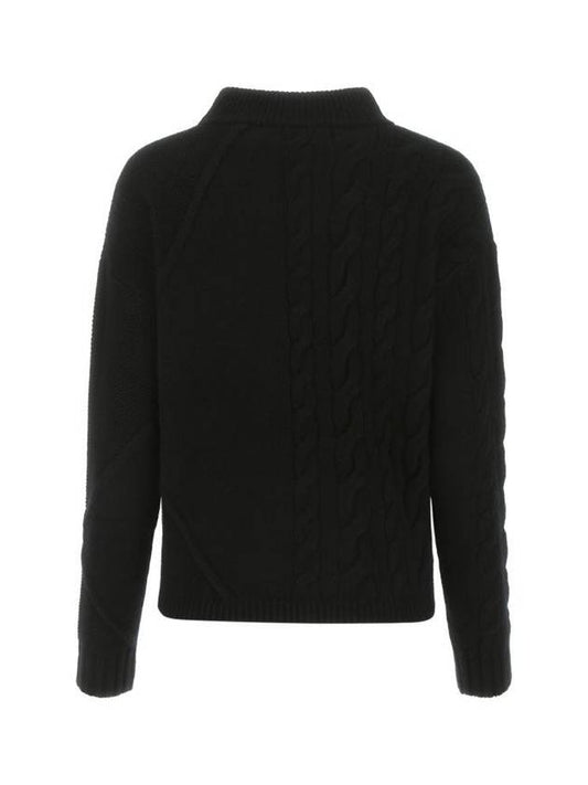 Accordo Cashmere Wool Knit Top Black - MAX MARA - BALAAN 1