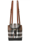 Check Mini Backpack Dark Brown - BURBERRY - BALAAN 3