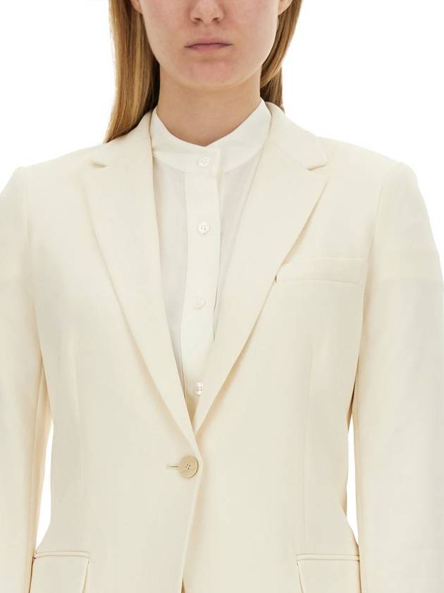 Staples Admiral Crepe Blazer Jacket White - THEORY - BALAAN 5