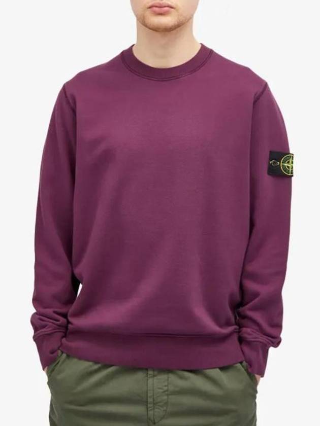 Compass Patch Cotton Sweatshirt Purple - STONE ISLAND - BALAAN 3