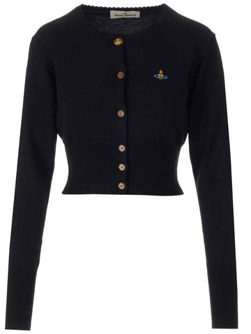 Bea Cropped Cardigan Black - VIVIENNE WESTWOOD - BALAAN 1