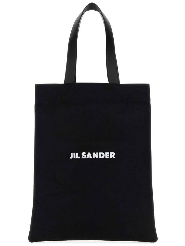 Logo Canvas Tote Bag Black - JIL SANDER - BALAAN 2