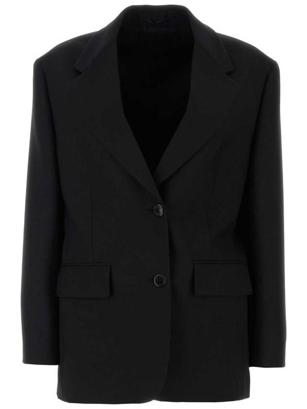 Wool single breasted jacket black - PRADA - BALAAN 2