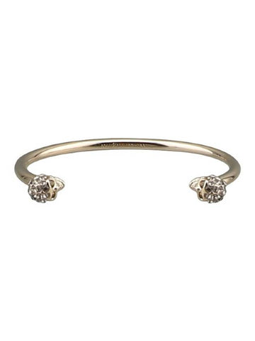 Twin Skull Bracelet Gold - ALEXANDER MCQUEEN - BALAAN 1