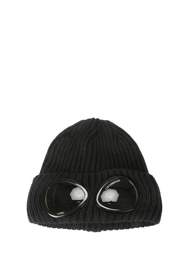 Extra Fine Merino Wool Goggle Beanie Navy - CP COMPANY - BALAAN 1