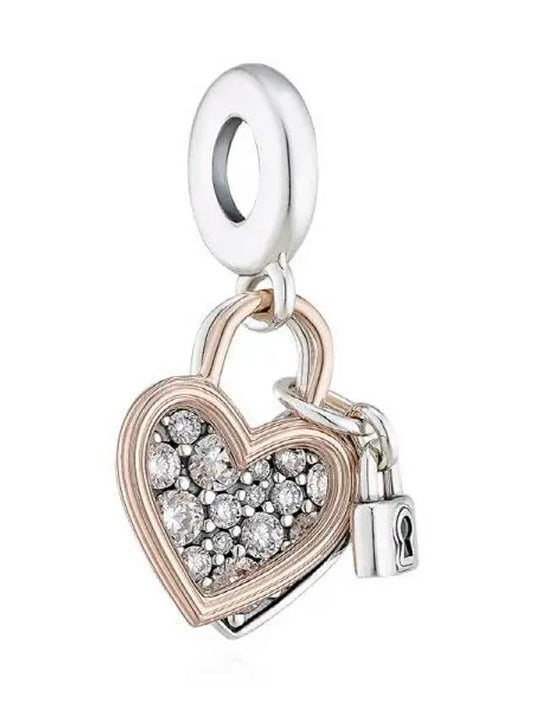 Heart Paddle Lock Double Charm - PANDORA - BALAAN 2