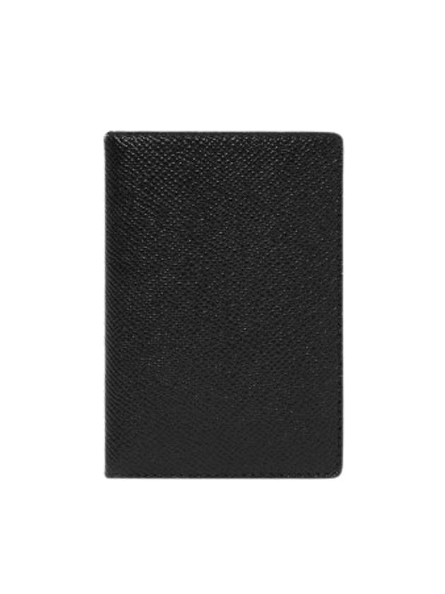 Stitched Bi-Fold Leather Card Wallet Black - MAISON MARGIELA - BALAAN 3