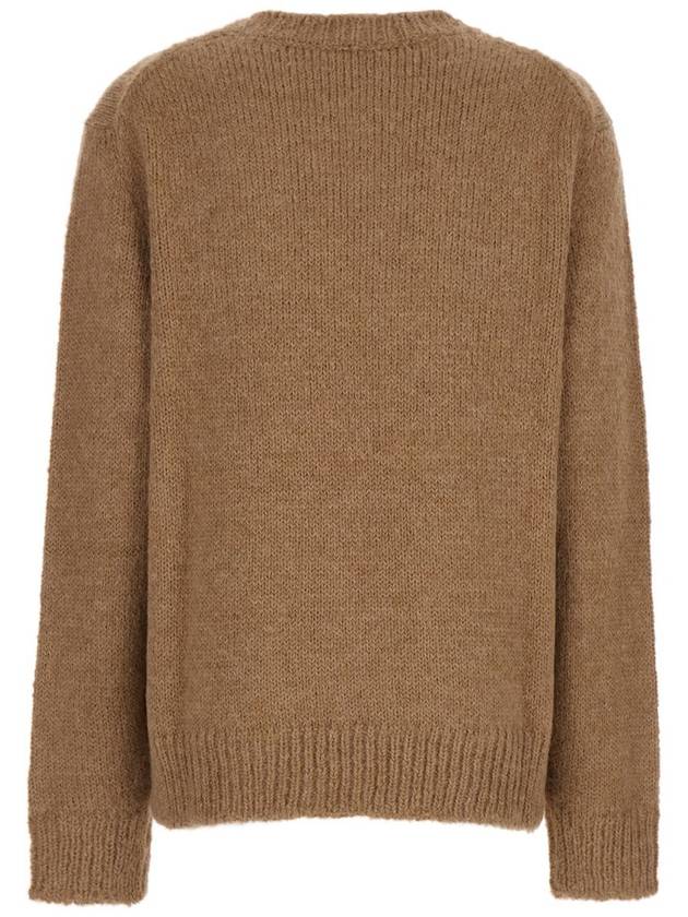 Oversized Beige Sweater With Ribbed Trim In Wool Woman - JIL SANDER - BALAAN 2