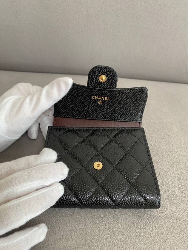 Classic half wallet caviar black gold AP0231 - CHANEL - BALAAN 7