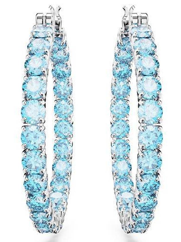 Matrix Hoop Earrings Blue - SWAROVSKI - BALAAN 2