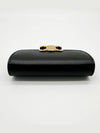 Triomphe Shiny Calfskin Flap Card Wallet Black - CELINE - BALAAN 6