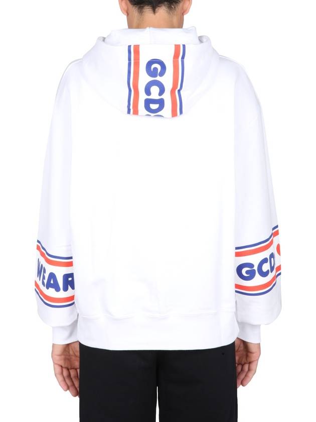 logo print striped hoodie CC94M02150501 - GCDS - BALAAN 5