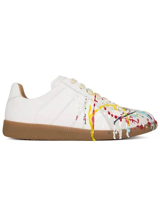 Men's Replica German Army Paint Low Top Sneakers White - MAISON MARGIELA - BALAAN 2