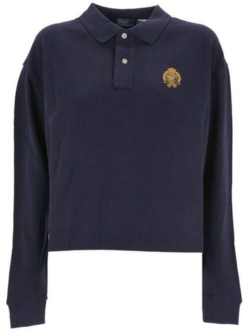 Embroidered Logo Pony Polo Shirt Navy - POLO RALPH LAUREN - BALAAN 1