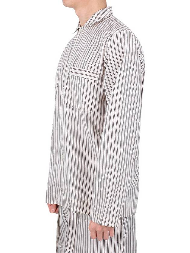 Poplin Pajamas Long Sleeve Shirt Hopper Stripe - TEKLA - 4