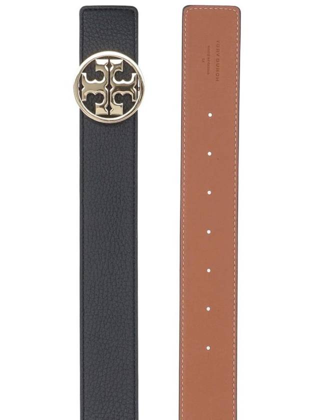 1.5" Miller Reversible Leather Belt Black Classic Cuoio - TORY BURCH - BALAAN 3