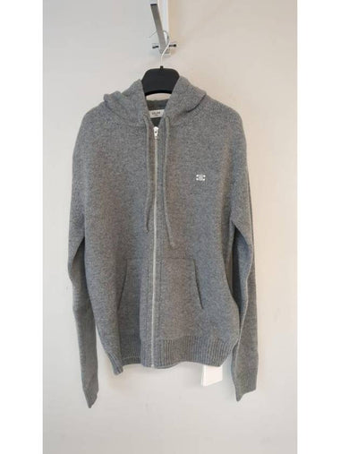 Triomphe Wool Zip-Up Hoodie Medium Grey - CELINE - BALAAN 1