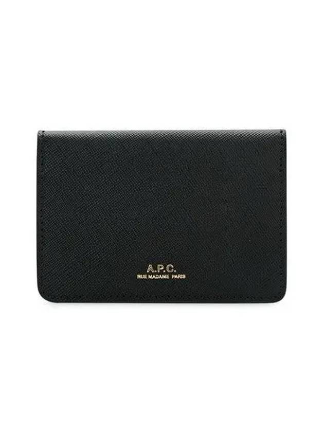 Stephane Horizon Leather Card Wallet Black - A.P.C. - BALAAN 2