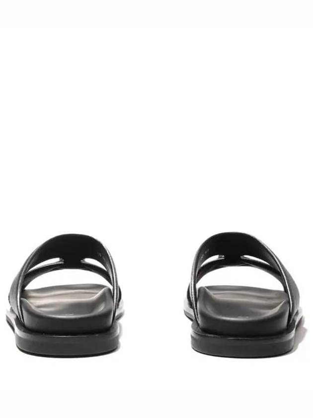 Aqua Grained Calfskin Sandal Black - DIOR - BALAAN 9