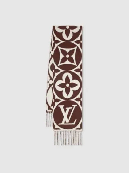 LV Medallion Scarf Brown M79215 - LOUIS VUITTON - BALAAN 2