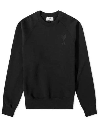 Big Heart Logo Sweatshirt Black - AMI - BALAAN 2