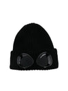 Extra Fine Merino Wool Goggle Beanie Black - CP COMPANY - BALAAN 2