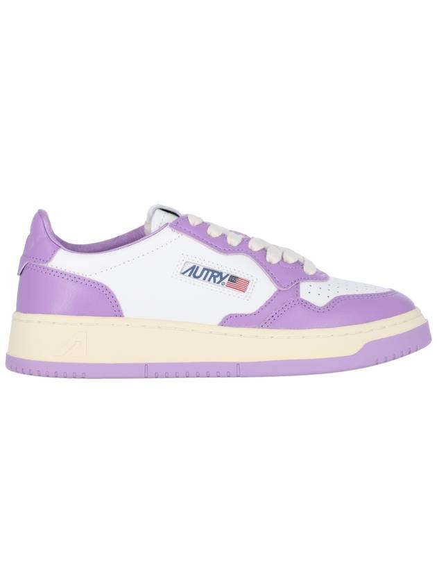 Medalist Leather Low Top Sneakers White Purple - AUTRY - BALAAN 2