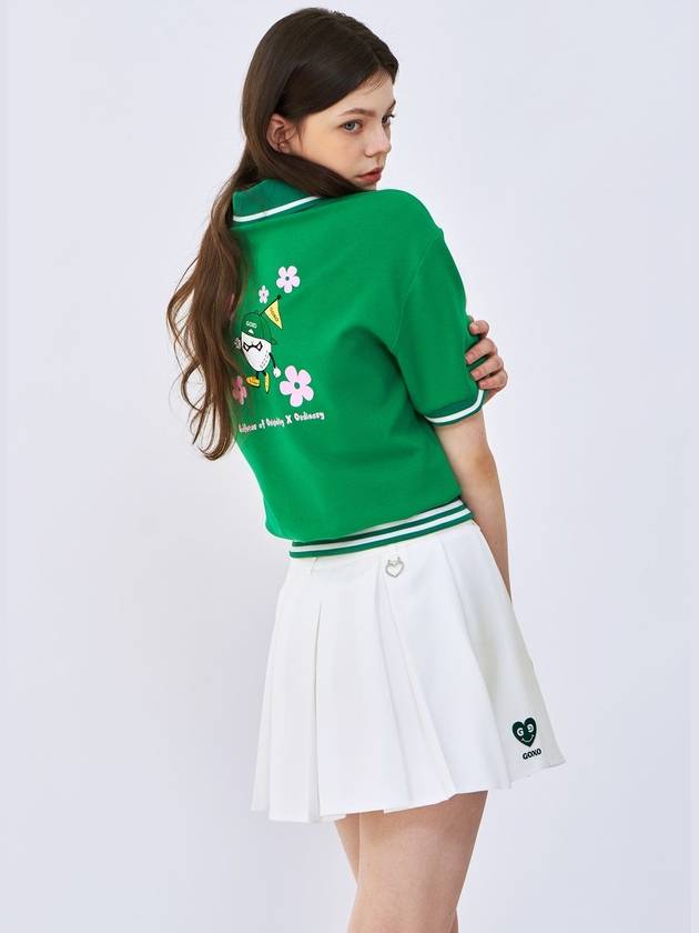 Stairball Flower Collar Half Pullover Green - GOXO - BALAAN 1