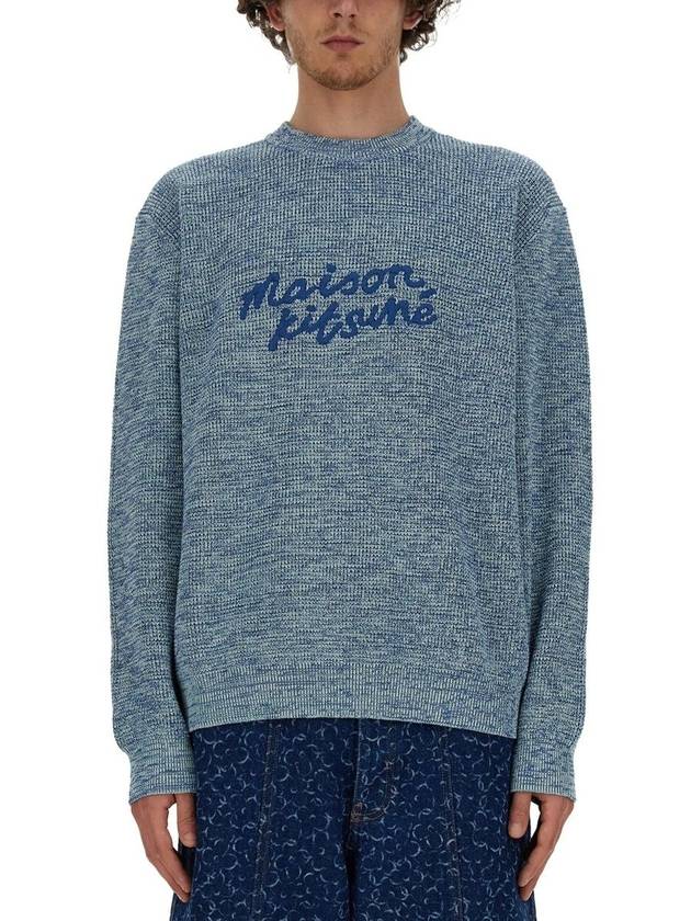 Sweater MM00807KT1108 H476 Light Blue - MAISON KITSUNE - BALAAN 4