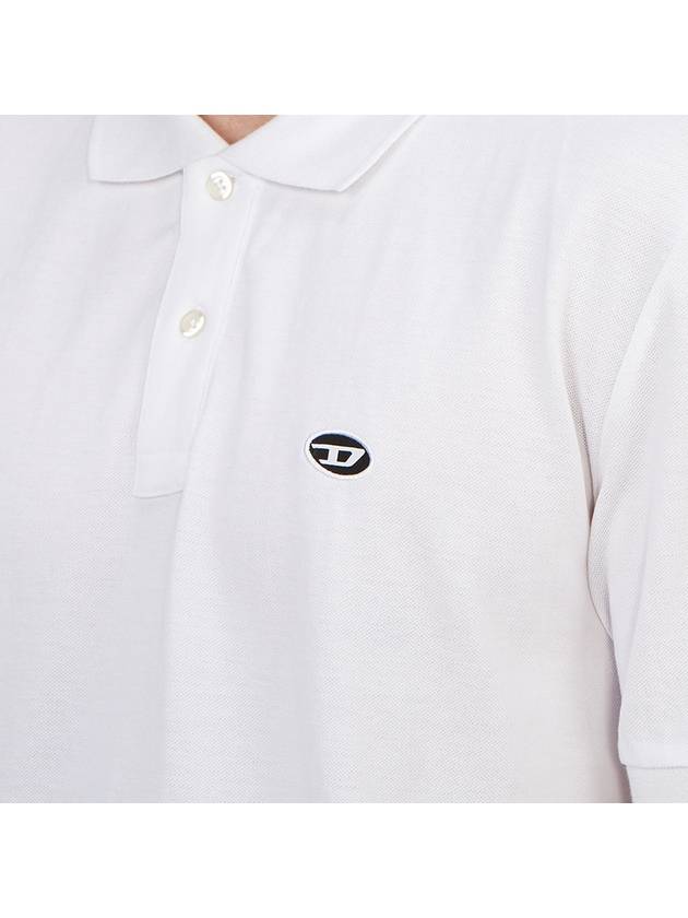 Slim Fit Organic Cotton Polo Shirt White - DIESEL - BALAAN 9