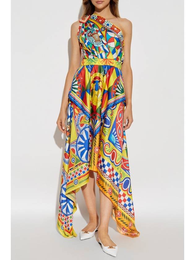 graphic print one-shoulder dress F6J6PTGDS12 - DOLCE&GABBANA - BALAAN 4