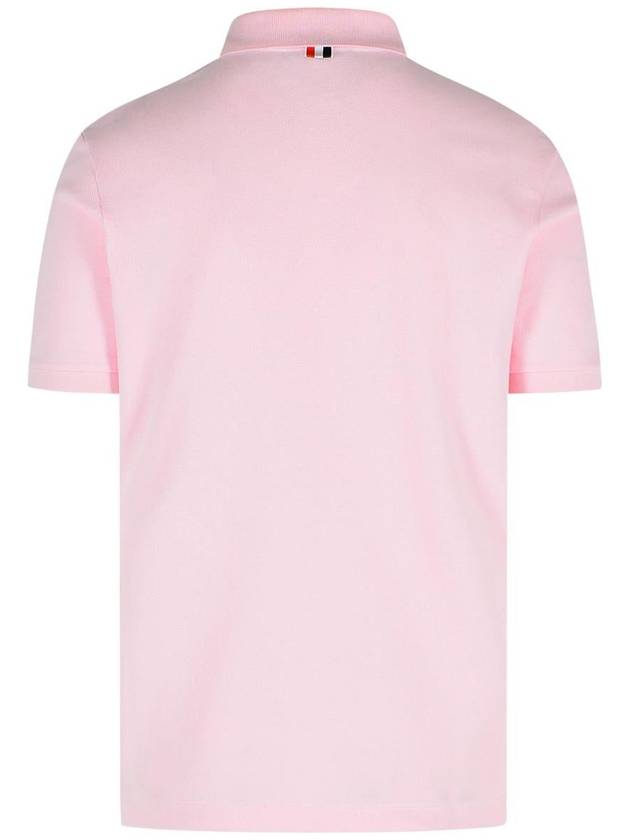 Thom Browne Pink Cotton Polo Shirt - THOM BROWNE - BALAAN 3