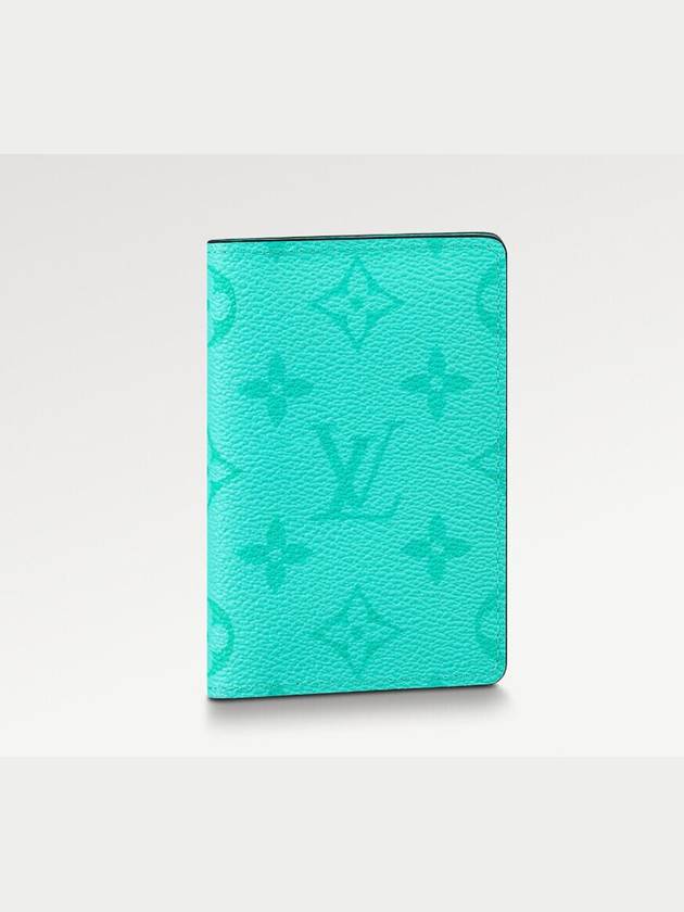 Cowhide leather pocket card wallet mint blue - LOUIS VUITTON - BALAAN 9