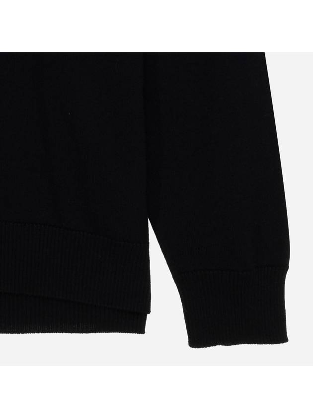 Logo Patch Wool Turtleneck Black - STONE ISLAND - BALAAN 5