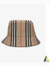 Striped Cotton Reversible Icon Bucket Hat Beige - BURBERRY - BALAAN 2