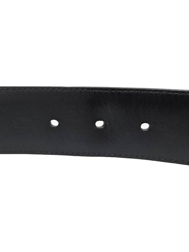 Women s 2CM185 Lettering Silver Buckle Black Leather Men Belt - PRADA - BALAAN 9