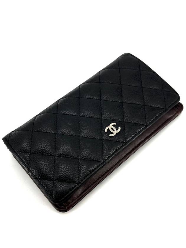 Caviar silver flap long wallet - CHANEL - BALAAN 6