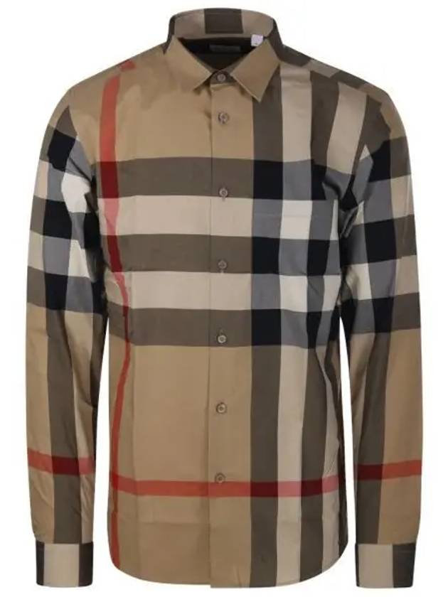 Check Cotton Long Sleeve Shirt Archive Beige - BURBERRY - BALAAN 2