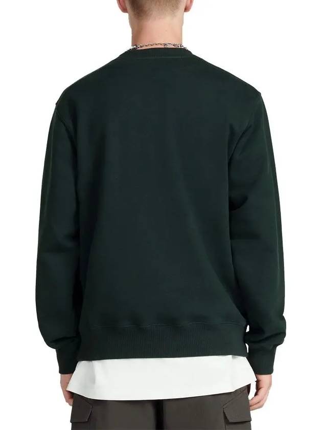 Contrast Couture Embroidery Sweatshirt Green - DIOR - BALAAN 7